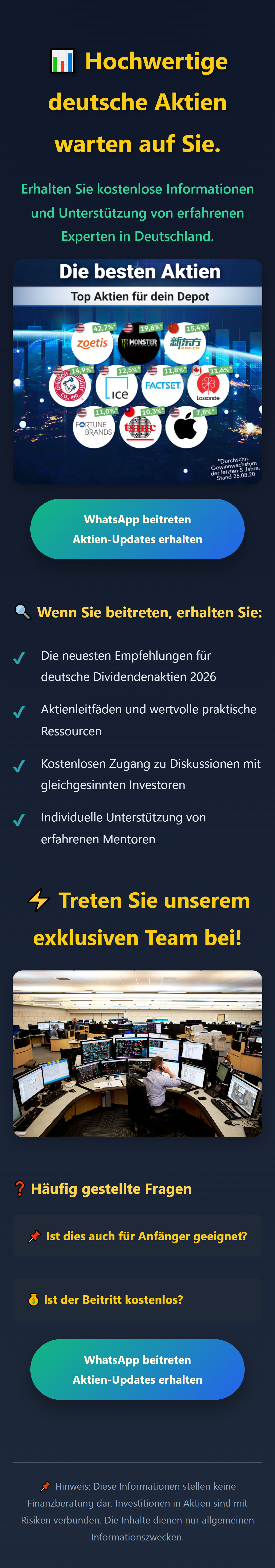 Überblick über Marktinformationen
